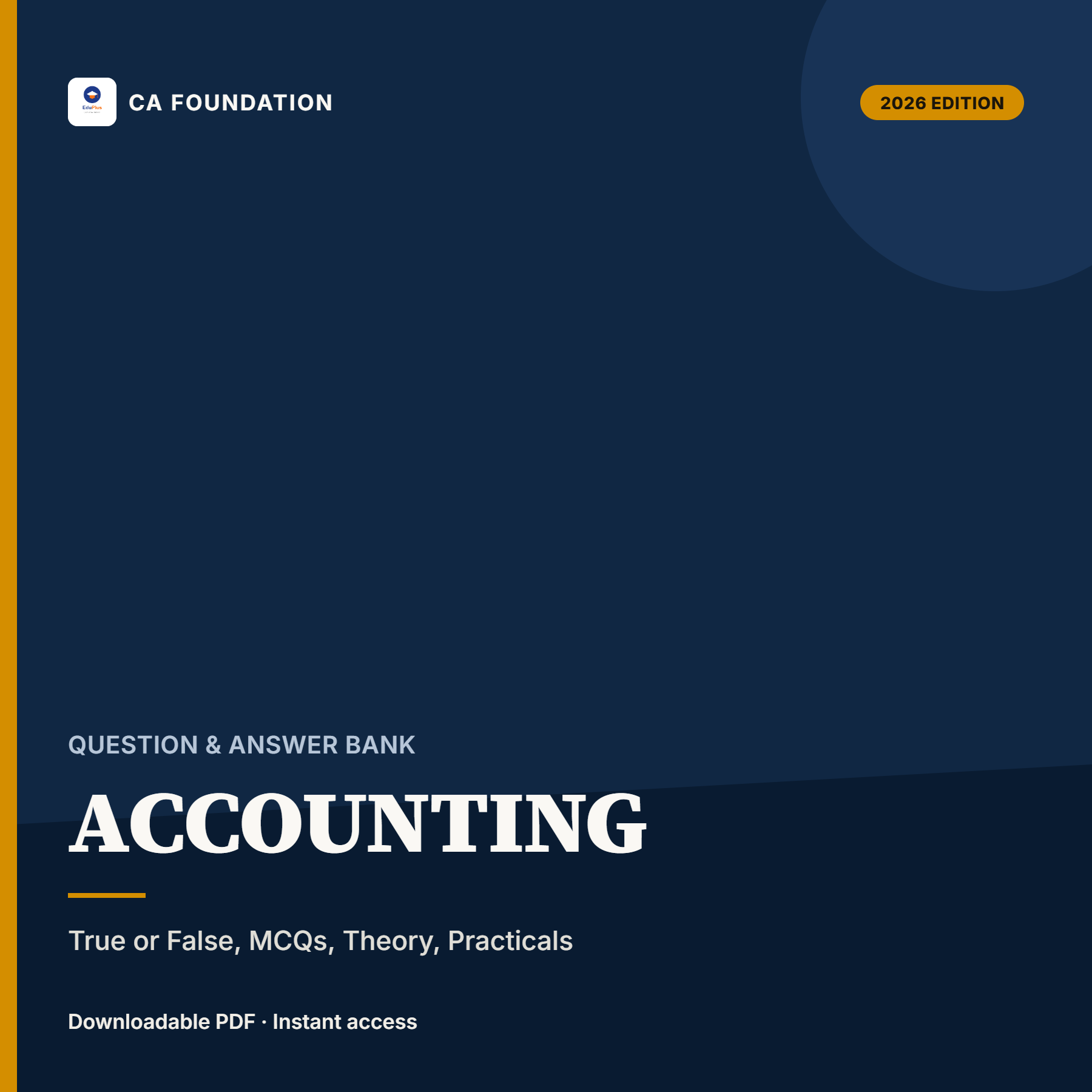 CA FOUNDATION ACCOUNTING MOST IMPORTANT QUESTIONS