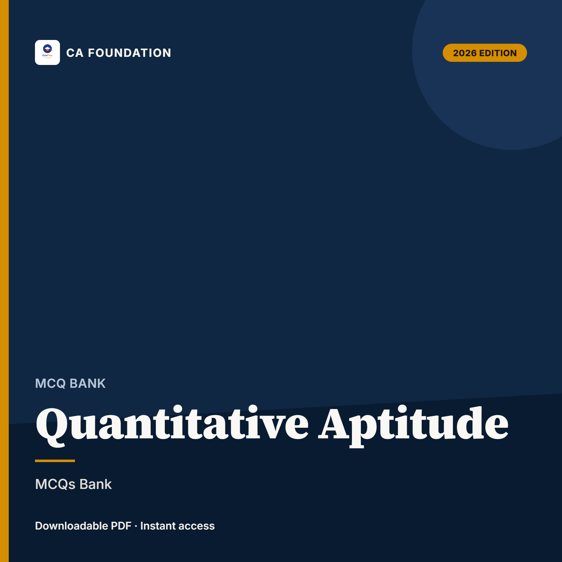 CA FOUNDATION QUANTITATIVE APTITUDE IMPORTANT QUESTIONS MCQ BANK